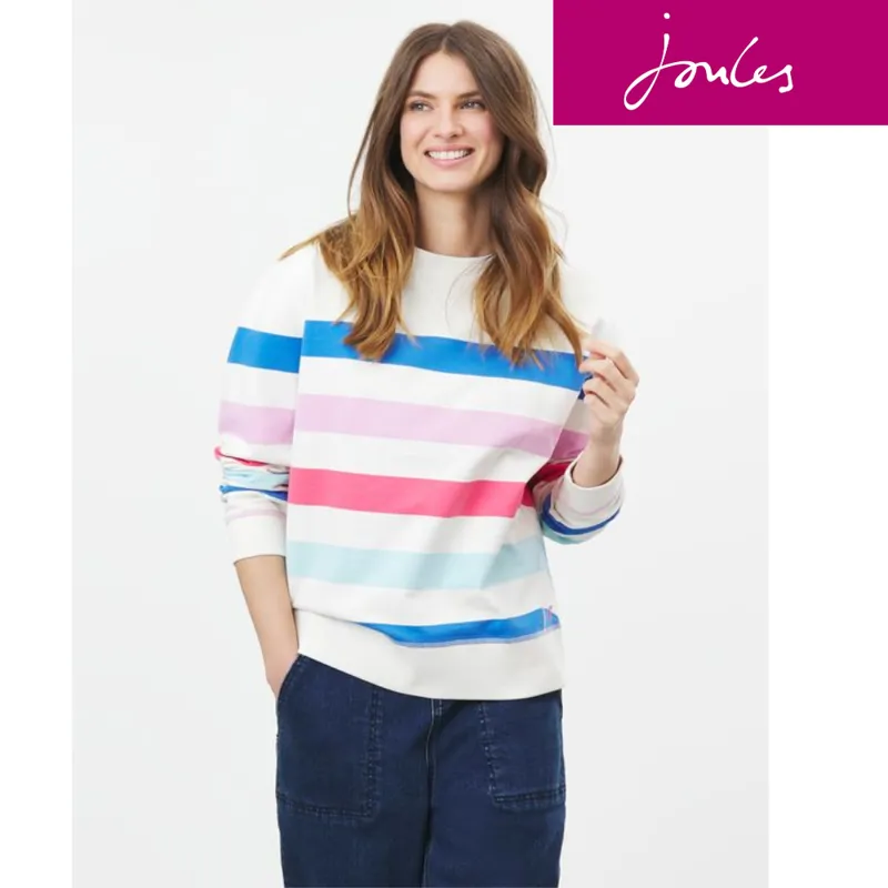 Joules Monique Crew Neck Sweatshirt - Multi Stripe